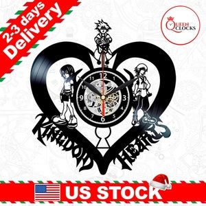 Axel Kingdom Hearts Vinyl Clock Wall Sora Gifts